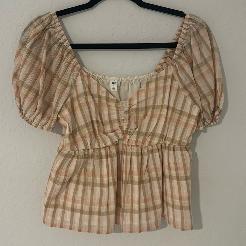 Puff sleeve peplum top from Nordstrom BP worn once